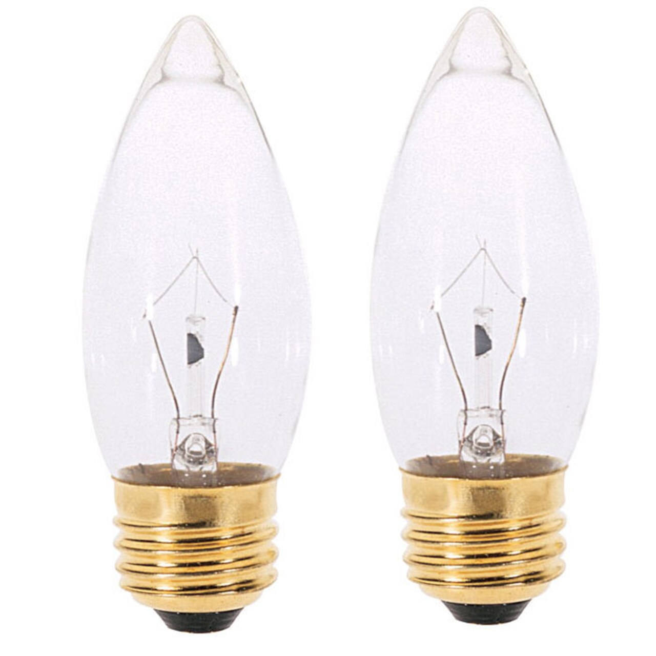 Satco S4740 40W 120V B10.5 Fan Bulb Clear E26 Incandescent bulb - 2 pack